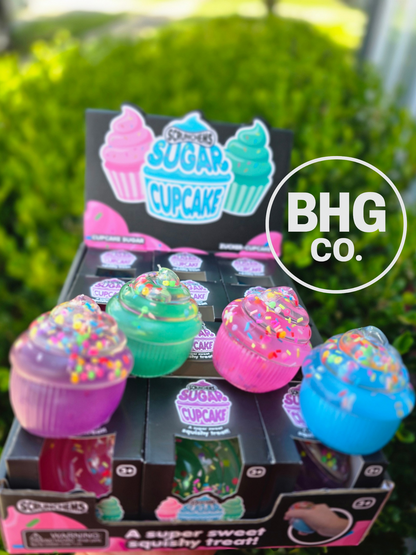 SCRUNCHEMS® Sugar Cupcake Squishy – Assorted Colors Sensory Fidget