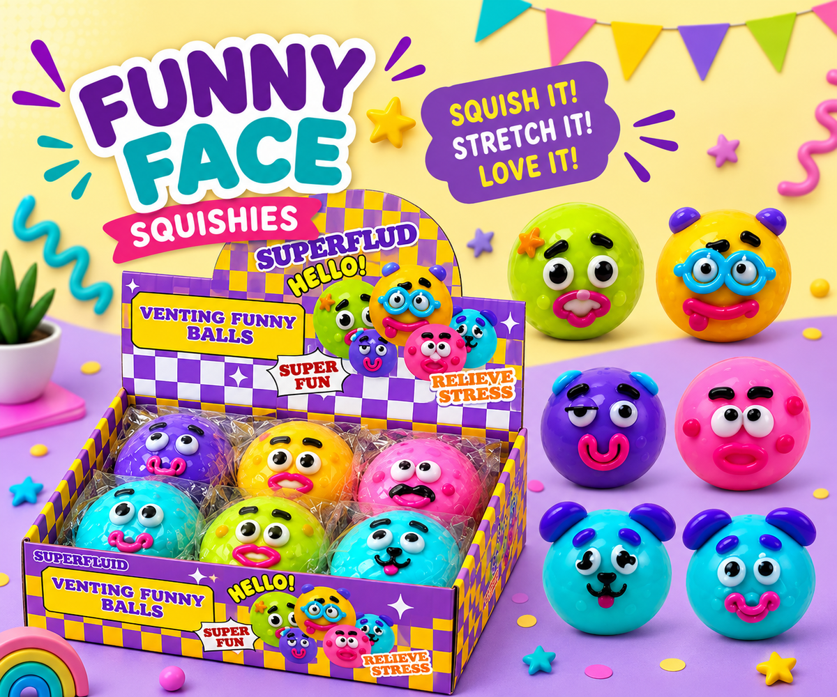 Super Fun Funny Face Squishies | 4-Inch