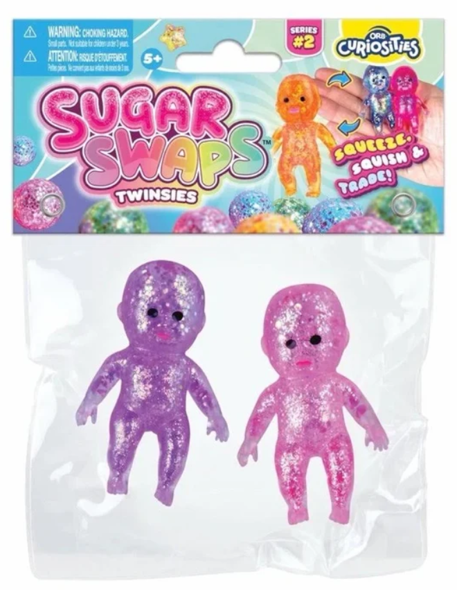 ORB Curiosities Sugar Swaps | Twinsies Series 2 – Glitter Sensory Fidget Figures 2-Pack